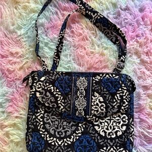 Vera Bradley Black and Blue Crossbody Bag
